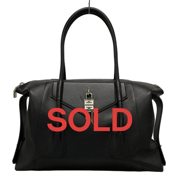 GIVENCHY Medium Antigona soft lock bag 001 Black Leather 691-060325 - Picture 1 of 14